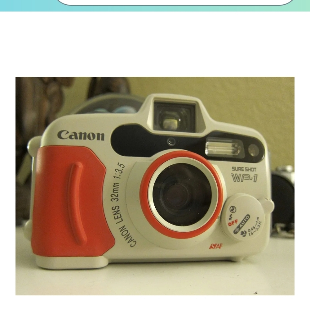 Canon Sure Shot WP-1 Camera - Red and White
